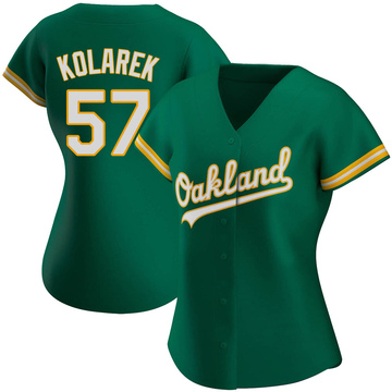 Adam Kolarek Women's Authentic Oakland Athletics Green Kelly Alternate Jersey