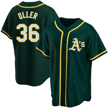 Adam Oller Men's Replica Oakland Athletics Green Alternate Jersey
