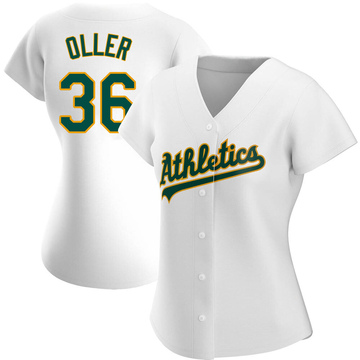 Adam Oller Women's Authentic Oakland Athletics White Home Jersey