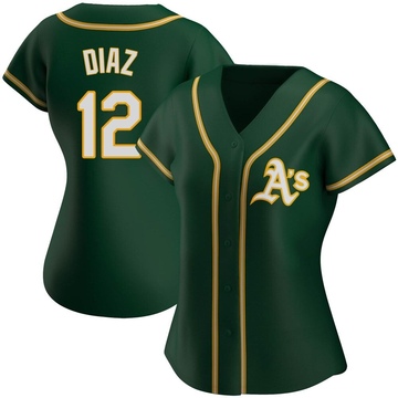 Aledmys Diaz Women's Authentic Oakland Athletics Green Alternate Jersey