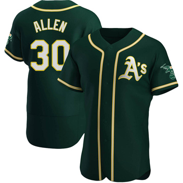 Austin Allen Men's Authentic Oakland Athletics Green Alternate Jersey