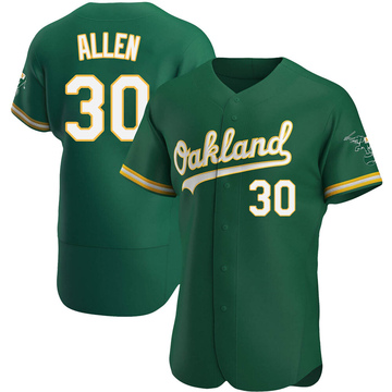 Austin Allen Men's Authentic Oakland Athletics Green Kelly Alternate Jersey