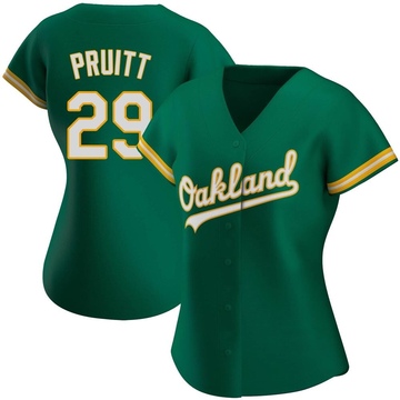 Austin Pruitt Women's Authentic Oakland Athletics Green Kelly Alternate Jersey