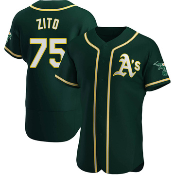 Barry Zito Men's Authentic Oakland Athletics Green Alternate Jersey