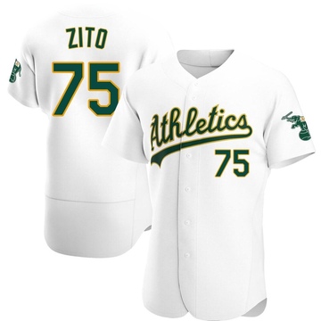 Barry Zito Men's Authentic Oakland Athletics White Home Jersey