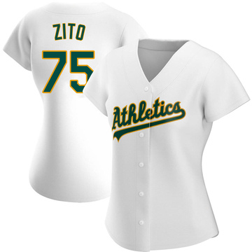 Barry Zito Women's Authentic Oakland Athletics White Home Jersey