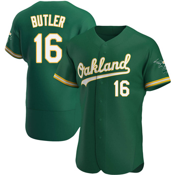 Billy Butler Men's Authentic Oakland Athletics Green Kelly Alternate Jersey