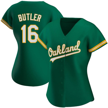 Billy Butler Women's Authentic Oakland Athletics Green Kelly Alternate Jersey
