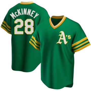 Billy McKinney Men's Replica Oakland Athletics Green R Kelly Road Cooperstown Collection Jersey