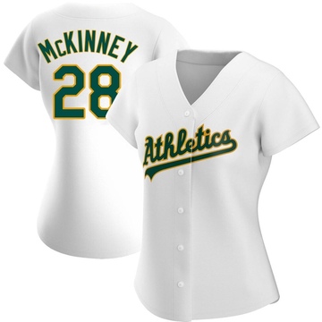 Billy McKinney Women's Authentic Oakland Athletics White Home Jersey