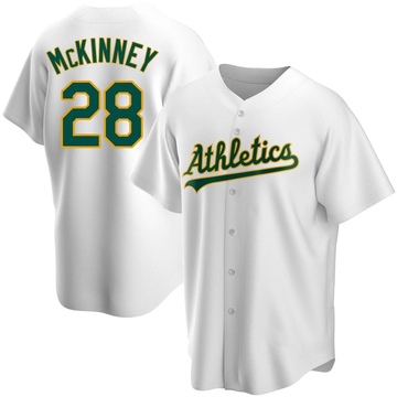 Billy McKinney Youth Replica Oakland Athletics White Home Jersey