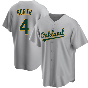Billy North Men's Replica Oakland Athletics Gray Road Jersey