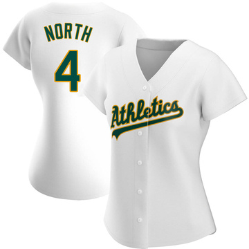 Billy North Women's Replica Oakland Athletics White Home Jersey