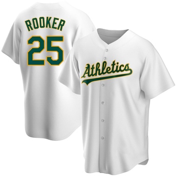 Brent Rooker Men's Replica Oakland Athletics White Home Jersey