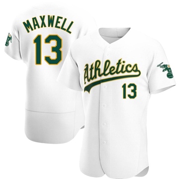 Bruce Maxwell Men's Authentic Oakland Athletics White Home Jersey
