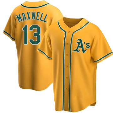 Bruce Maxwell Men's Replica Oakland Athletics Gold Alternate Jersey