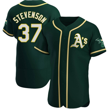 Cal Stevenson Men's Authentic Oakland Athletics Green Alternate Jersey