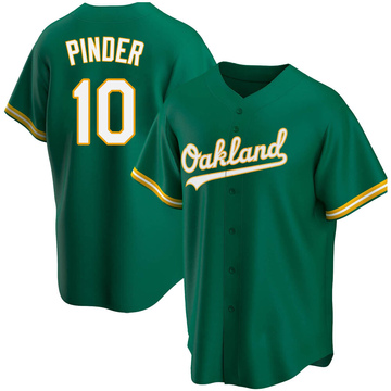 Chad Pinder Men's Replica Oakland Athletics Green Kelly Alternate Jersey