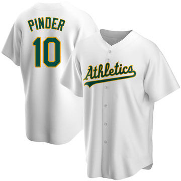 Chad Pinder Men's Replica Oakland Athletics White Home Jersey