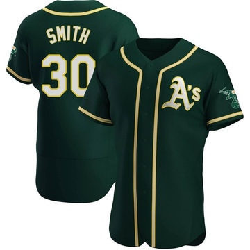 Chad Smith Men's Authentic Oakland Athletics Green Alternate Jersey