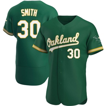 Chad Smith Men's Authentic Oakland Athletics Green Kelly Alternate Jersey
