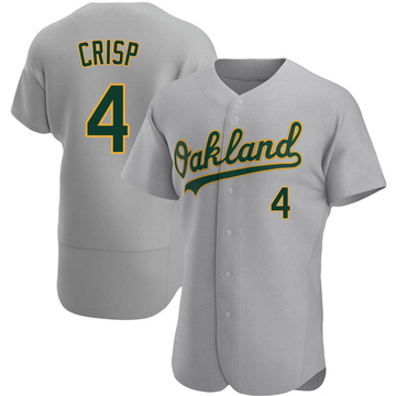 Coco Crisp Men's Authentic Oakland Athletics Gray Road Jersey