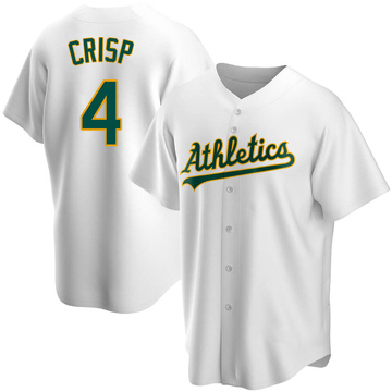 Coco Crisp Men's Replica Oakland Athletics White Home Jersey