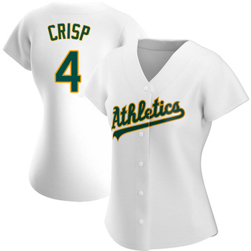 Coco Crisp Women's Authentic Oakland Athletics White Home Jersey