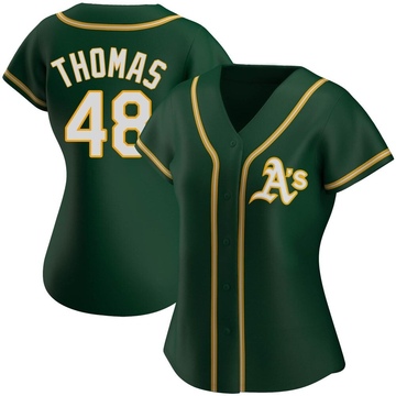Cody Thomas Women's Authentic Oakland Athletics Green Alternate Jersey