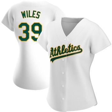 Collin Wiles Women's Authentic Oakland Athletics White Home Jersey