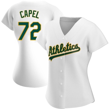 Conner Capel Women's Authentic Oakland Athletics White Home Jersey