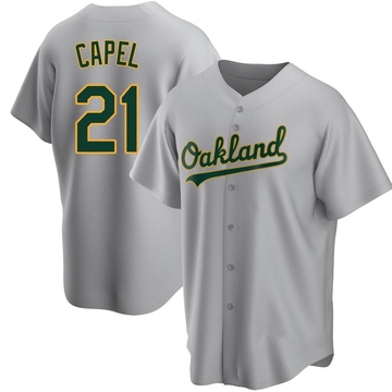 Conner Capel Youth Replica Oakland Athletics Gray Road Jersey