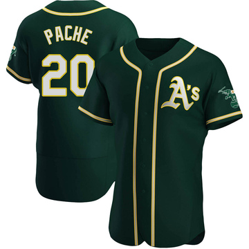 Cristian Pache Men's Authentic Oakland Athletics Green Alternate Jersey