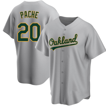 Cristian Pache Men's Replica Oakland Athletics Gray Road Jersey