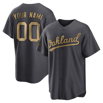Custom Men's Replica Oakland Athletics Charcoal 2022 All-Star Game Jersey