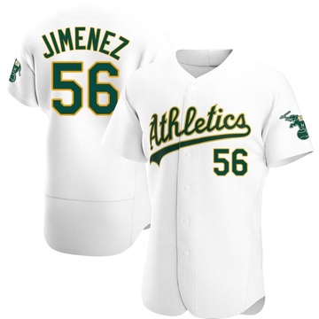 Dany Jimenez Men's Authentic Oakland Athletics White Home Jersey