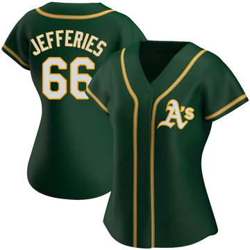 Daulton Jefferies Women's Replica Oakland Athletics Green Alternate Jersey