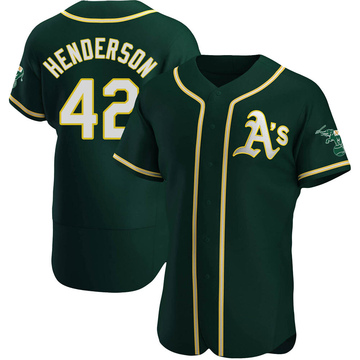 Dave Henderson Men's Authentic Oakland Athletics Green Alternate Jersey