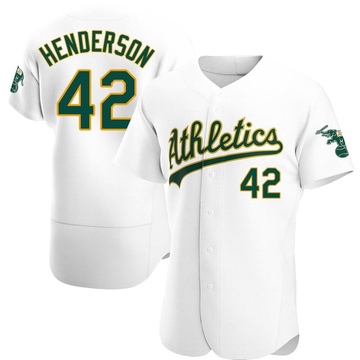 Dave Henderson Men's Authentic Oakland Athletics White Home Jersey