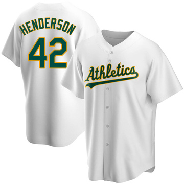 Dave Henderson Youth Replica Oakland Athletics White Home Jersey
