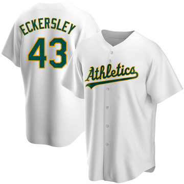 Dennis Eckersley Men's Replica Oakland Athletics White Home Jersey