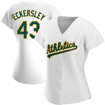 Dennis Eckersley Women's Authentic Oakland Athletics White Home Jersey