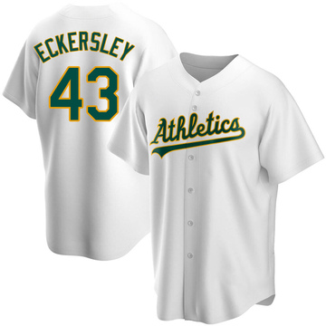 Dennis Eckersley Youth Replica Oakland Athletics White Home Jersey