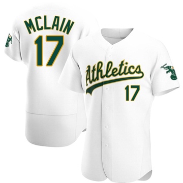 Denny Mclain Men's Authentic Oakland Athletics White Home Jersey