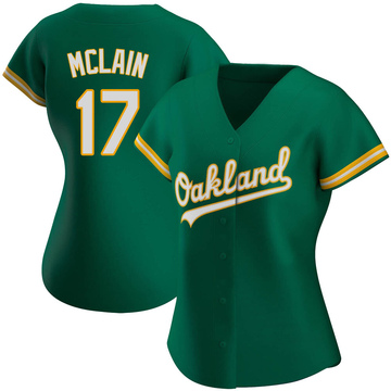 Denny Mclain Women's Replica Oakland Athletics Green Kelly Alternate Jersey