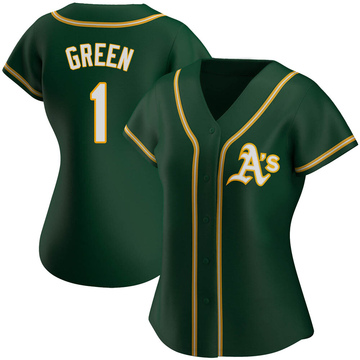 Dick Green Women's Authentic Oakland Athletics Green Alternate Jersey
