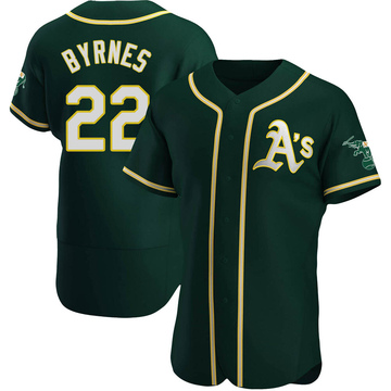 Eric Byrnes Men's Authentic Oakland Athletics Green Alternate Jersey
