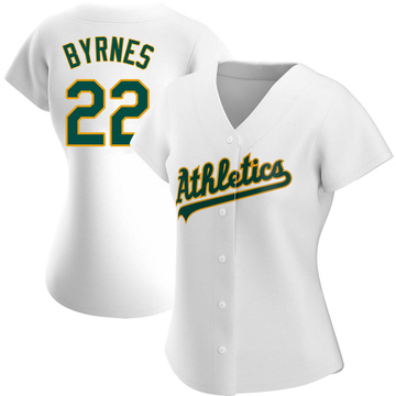Eric Byrnes Women's Authentic Oakland Athletics White Home Jersey