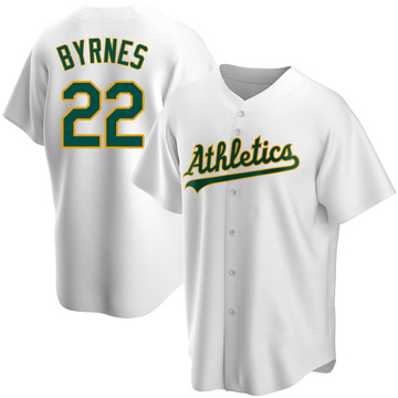 Eric Byrnes Youth Replica Oakland Athletics White Home Jersey