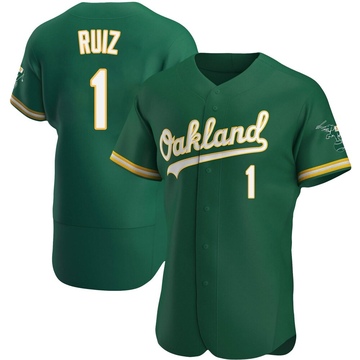 Esteury Ruiz Men's Authentic Oakland Athletics Green Kelly Alternate Jersey